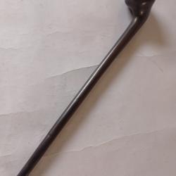 B&acirc;ton zoulou knobkierrie ancien en bois pr&eacute;cieux &agrave; patine sombre