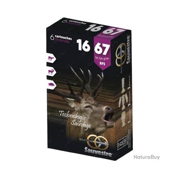 Cartouches SAUVESTRE calibre 16/67 BFS plomb x6