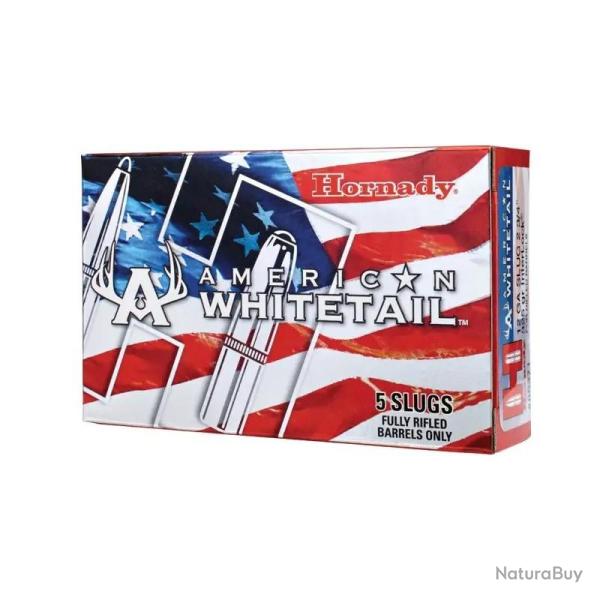 Cartouches HORNADY calibre 12/70 Slug 2 3/4" interlock 325gr x5