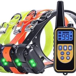 COLLIER DE DRESSAGE RECHARGEABLE POUR CHIEN - T&Eacute;L&Eacute;COMMANDE - &Eacute;TANCHE