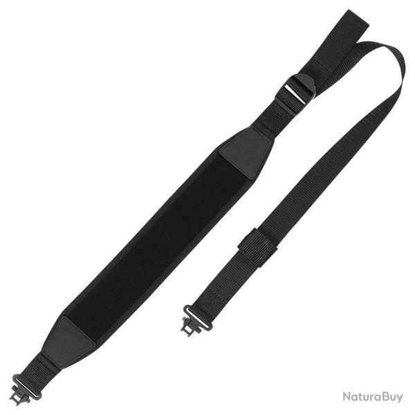 SANGLE EN N�OPR�NE POUR ARME LONGUE - NOIR - LIVRAISON GRATUITE