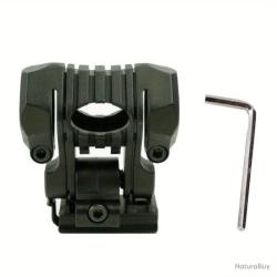 SUPPORT LAMPE TACTIQUE POUR ARME OU CASQUE F.A.S.T - 5 POSITIONS - &Oslash; 24,4-27 MM - VERT
