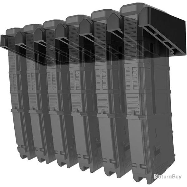 SUPPORT MURAL POUR 6 CHARGEURS PMAG/MFTMAG/HEXMAG POUR FUSIL AR/M4/M16
