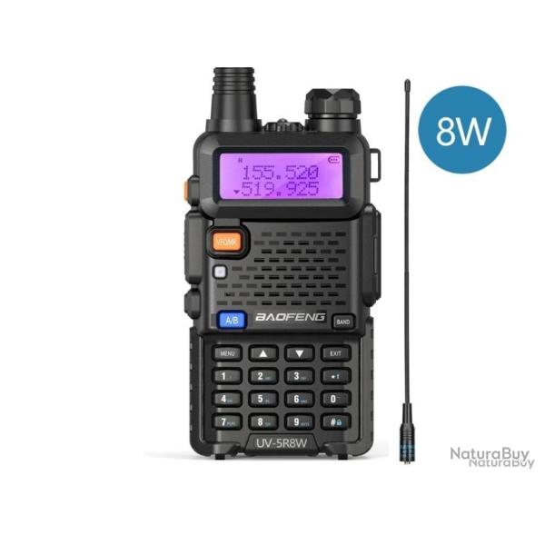 TALKIE-WALKIE BAOFENG UV-5R (8W) + ANTENNE LONGUE - LIVRAISON GRATUITE