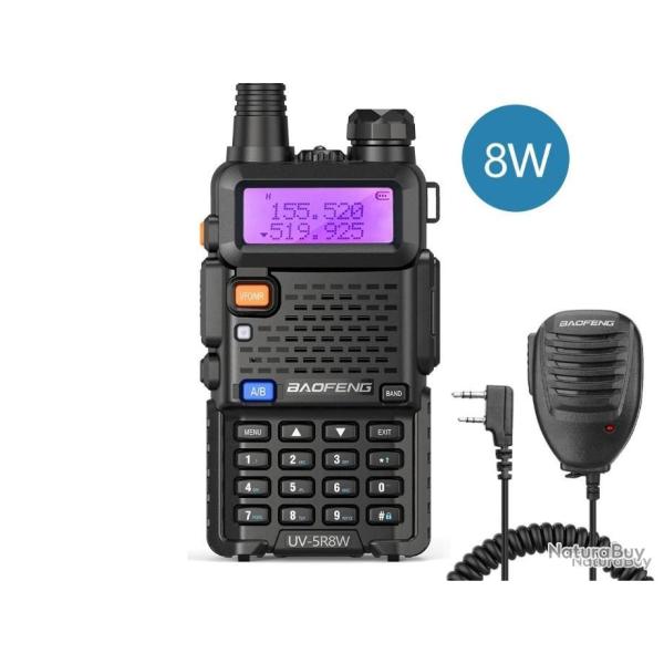 TALKIE-WALKIE BAOFENG UV-5R (8W) + MICRO - LIVRAISON GRATUITE
