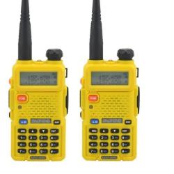 PAIRE DE RADIOS BAOFENG UV-5R - JAUNE - LIVRAISON GRATUITE