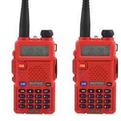 PAIRE DE RADIOS BAOFENG UV-5R - ROUGE - LIVRAISON GRATUITE