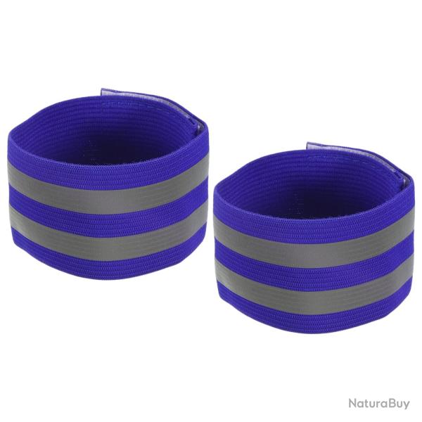 LOT DE 2 BRASSARDS DE S�CURIT� R�FL�CHISSANTS - BLEU