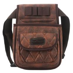 SACOCHE EN CUIR PORTE-CARTOUCHES POUR LA CHASSE - TOURBON - LIVRAISON GRATUITE
