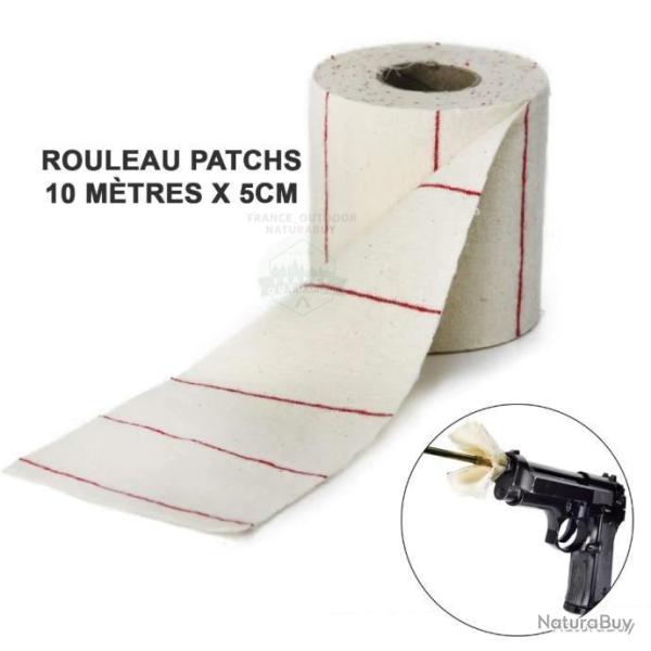 LINGETTES DE NETTOYAGE POUR ARMES � FEU 10M - 5CM X 10M - LIVRAISON GRATUITE