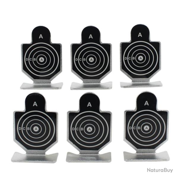 6 CIBLES SILHOUETTE EN M�TAL 62MM - MOD�LE 1