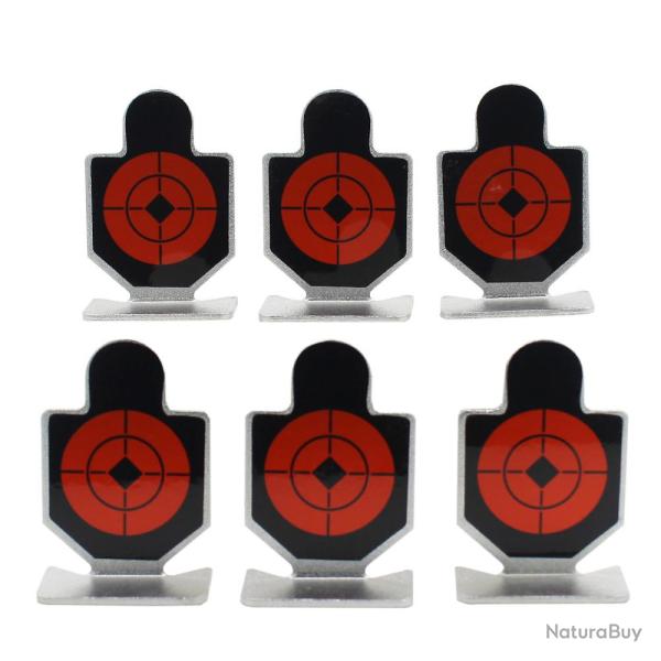 6 CIBLES SILHOUETTE EN M�TAL 62MM - MOD�LE 4
