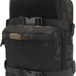 SAC TACTIQUE 8L - SYST&Egrave;ME M.O.L.L.E - CP NOIR