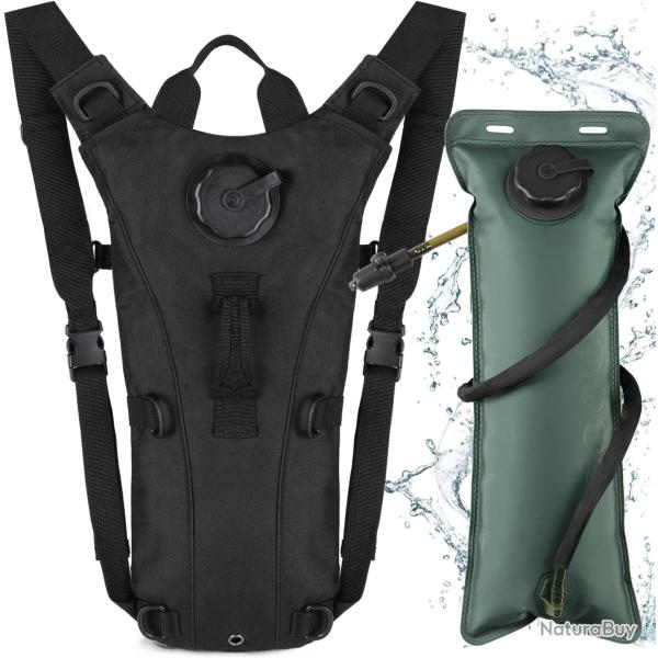 SAC D'HYDRATATION 3 LITRES - NOIR - LIVRAISON GRATUITE