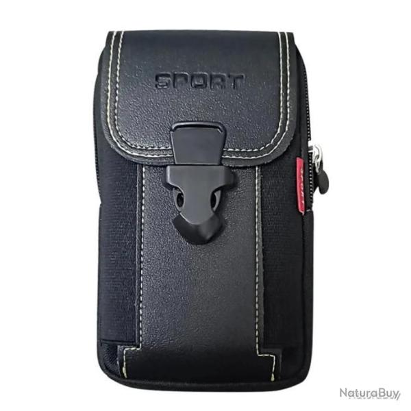 SACOCHE DE CEINTURE MULTIFONCTIONS - NOIR - LIVRAISON GRATUITE