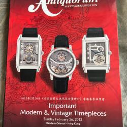 Montres catalogue ench&egrave;res Hong Kong 02.2012