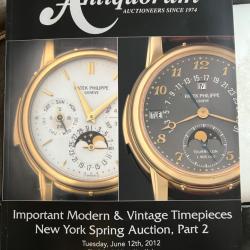 Montres ench&egrave;res NEW YORK 06.2012 auction catalog Antiquorum