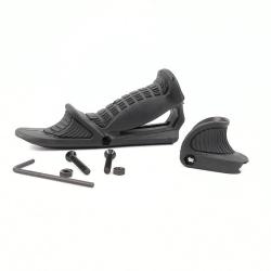 Poign&eacute;e Tactique Angulaire PTK & VTS + Handstop Noire pour rail P&icirc;catinny