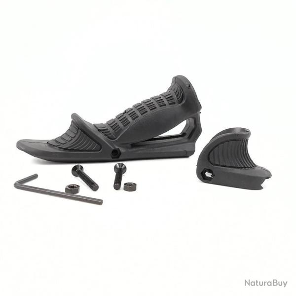 Poign�e Tactique Angulaire PTK & VTS + Handstop Noire pour rail P�catinny (1)
