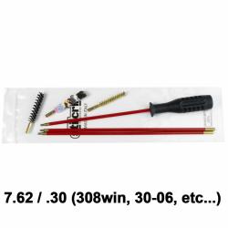 Kit nettoyage carabine 3 brins + 3 &eacute;couvillons cal.7.62 / .30 (308win, 30-06, etc...)