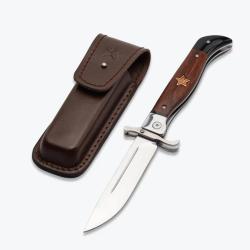 Couteau pliant &eacute;toile rouge - garde basculante - 420HC - 25 cm