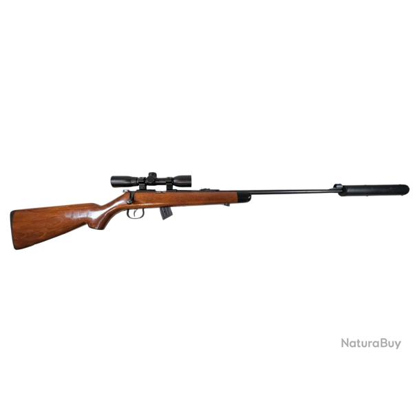Carabine NORINCO "JW15S" 22LR, silencieux, lunette, occasion, mise � prix 1� sans prix de r�serve!