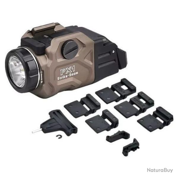 Lampe Compact PX1 800 lm Switch Ambidextre Rail 21 mm Tactique FDE