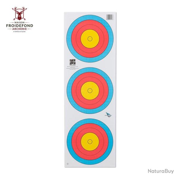 Blason trispot FITA 40cm - Avalon - Poulies
