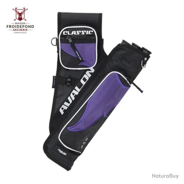 Carquois CLASSIC 3 tubes - Avalon - Noir/Violet / Droitier