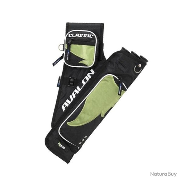 Carquois CLASSIC 3 tubes - Avalon - Noir/Vert / Gaucher
