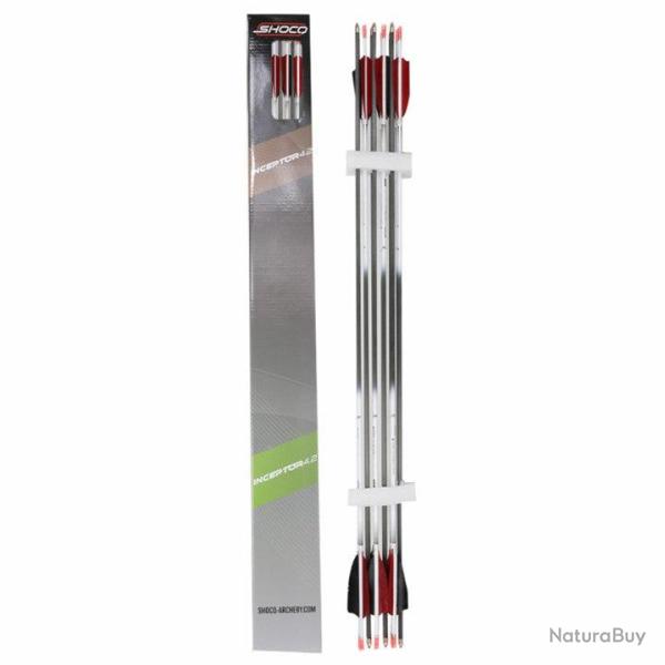 Fl�che Inceptor 4.2 plumes naturelles - Shocq - 600 / Blanc