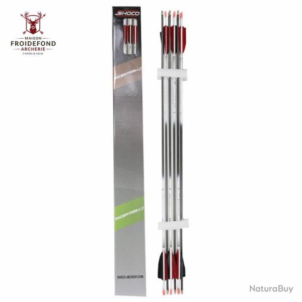 Fl�che Inceptor 4.2 plumes naturelles - Shocq - 1200 / Blanc