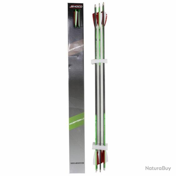 Fl�che Inceptor 4.2 plumes naturelles - Shocq - 1200 / Vert