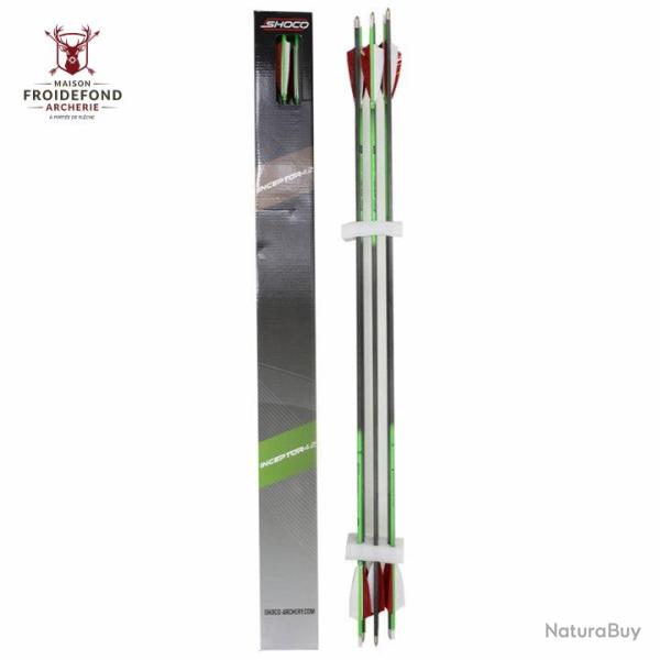 Fl�che Inceptor 4.2 plumes naturelles - Shocq - 1400 / Vert