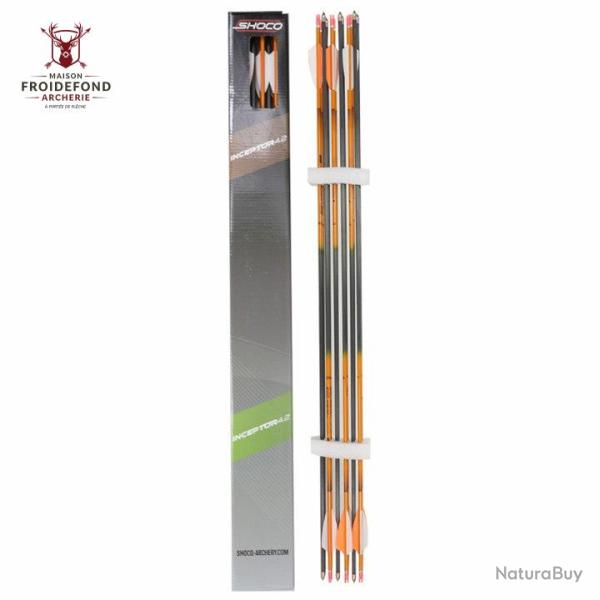 Fl�che Inceptor 4.2 plumes plastiques - Shocq - 1500 / Orange