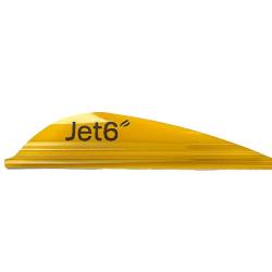 Plume Jet6 2.5" x50- Korea Archery - Droitier / Jaune