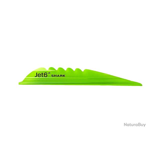 Plume Jet6 Shark 4" x50- Korea Archery - Droitier / Vert pomme