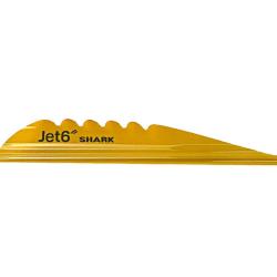 Plume Jet6 Shark 4" x50- Korea Archery - Droitier / Jaune