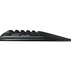 Plume Jet6 Shark 4" x50- Korea Archery - Gaucher / Noir