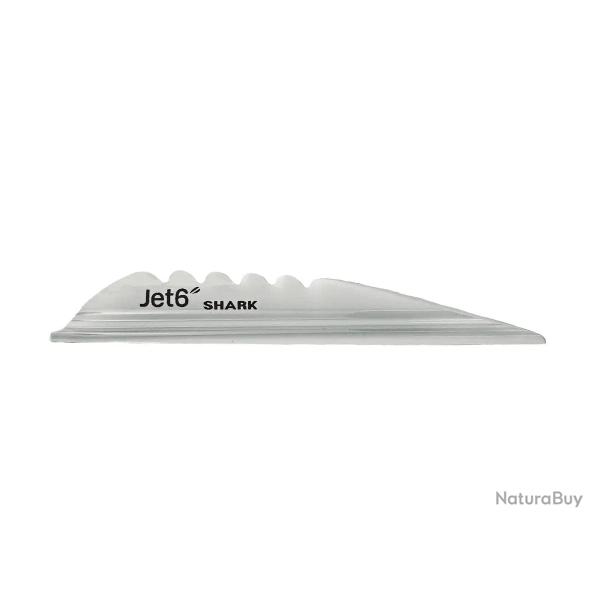 Plume Jet6 Shark 4" x50- Korea Archery - Gaucher / Blanc