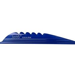 Plume Jet6 Shark 4" x50- Korea Archery - Gaucher / Bleu