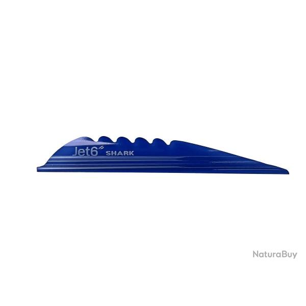 Plume Jet6 Shark 4" x50- Korea Archery - Gaucher / Bleu