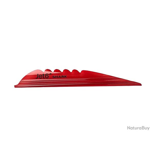 Plume Jet6 Shark 4" x50- Korea Archery - Gaucher / Rouge