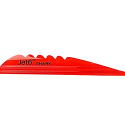 Plume Jet6 Shark 4" x50- Korea Archery - Gaucher / Orange