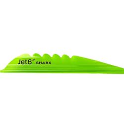 Plume Jet6 Shark 4" x50- Korea Archery - Gaucher / Vert pomme