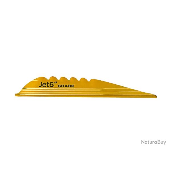 Plume Jet6 Shark 4" x50- Korea Archery - Gaucher / Jaune