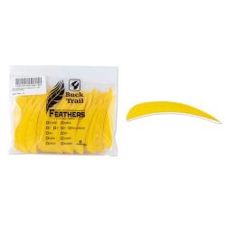 Plume Naturelle Parabolique 4" - Jaune / BuckTrail