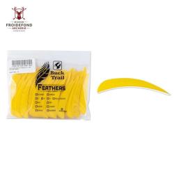 Plume Naturelle Parabolique 4" - Jaune / BuckTrail