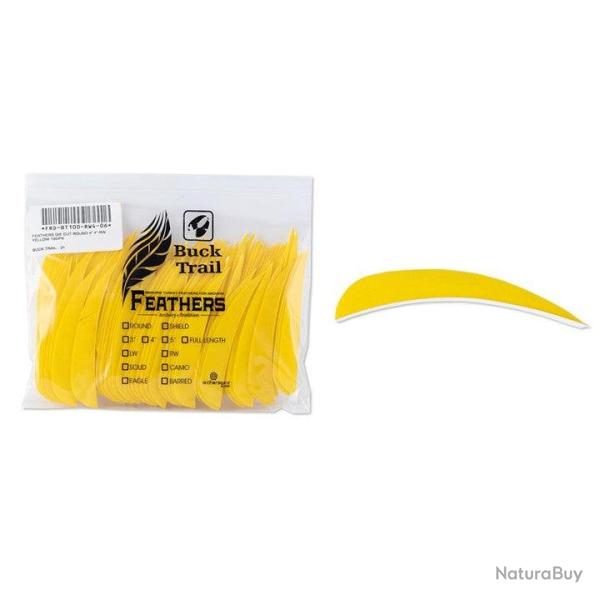 Plume Naturelle Parabolique 4" - Jaune / BuckTrail