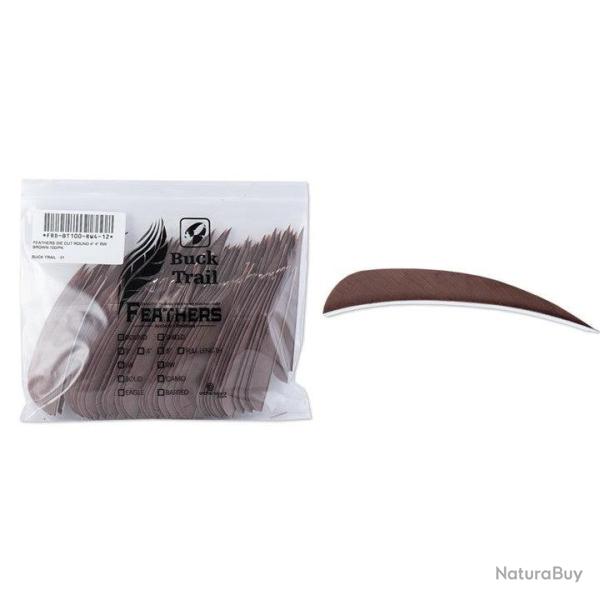 Plume Naturelle Parabolique 4" - Marron / BuckTrail